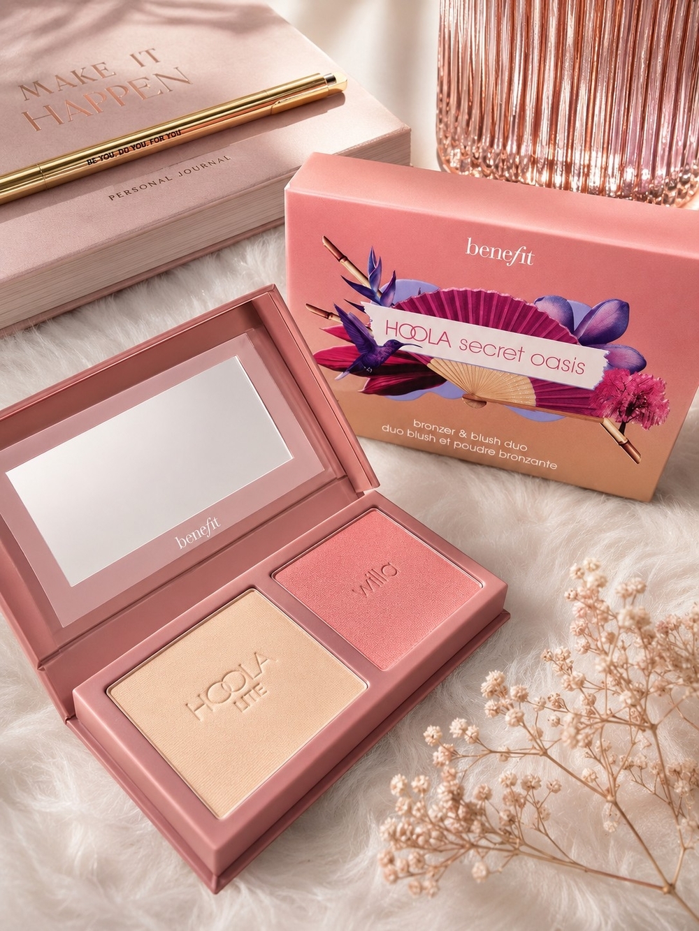 Benefit Shellie Twinkle Beach Blush & Highlighter Duo - Pink & Champagne - Picture 2 of 4
